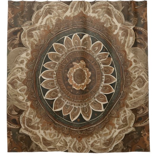 Boho Blume Duschvorhang Art 2 (Vorderseite)