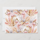 Boho Blume Erwachsene Einladung zum Geburtstag (Rückseite)