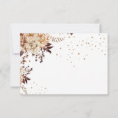 Boho Blume fallen Brautparty Dank Karte (Rückseite)