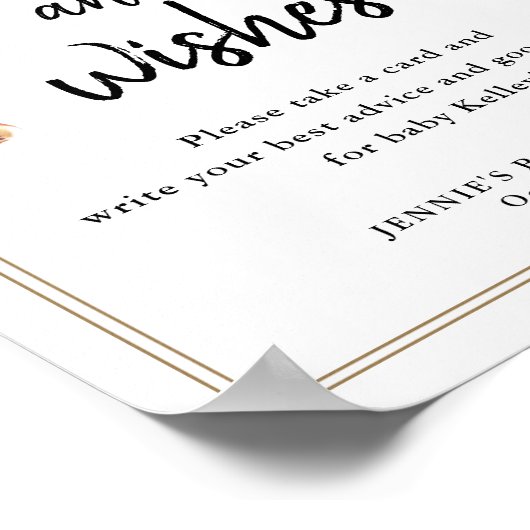 Boho Blume & Feathers Ratgeber Karten Zeichen anze Poster (Ecke)