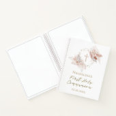 boho Blume First Holy Communy Gästebuch Notizblock (Innenseite)