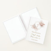 boho Blume First Holy Communy Gästebuch Notizblock (Innenseite)