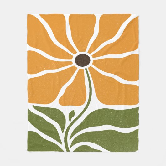 Boho-Blume Fleecedecke (Vorderseite)