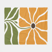 Boho-Blume Fleecedecke (Vorderseite (Horizontal))