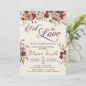 Boho Blume Garden Fall in Liebe Babydusche Einladung (Stehend Vorderseite)