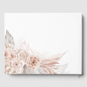 Boho Blume gestalten Hochzeitsgast Gästebuch (Rückseite)