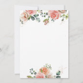 Boho Blume Gold Frame RN Kuriergruppe Einladung (Rückseite)