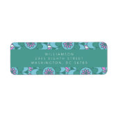 Boho Blume Groovy Green Shower Rücksendeadresse (Vorne)