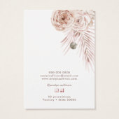 Boho Blume Halskette-Display-Karte (Rückseite)