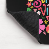 Boho Blume Hello Summer Vibes Funny Beach Life Me Mousepad (Ecke)