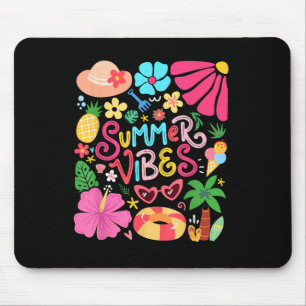 Boho Blume Hello Summer Vibes Funny Beach Life Me Mousepad