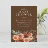 Boho Blume Herbst Herbst Babydusche Einladung (Stehend Vorderseite)