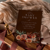 Boho Blume Herbst Herbst Babydusche Einladung