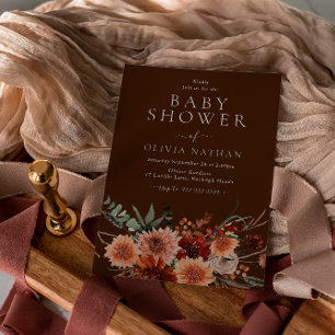 Boho Blume Herbst Herbst Babydusche Einladung