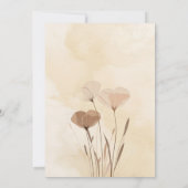 Boho Blume Herbst Wasserfarbenhochzeit Einladung (Rückseite)