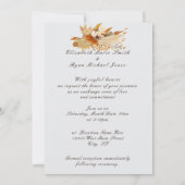 Boho Blume Herbstfarben, Herbsthochzeit Einladung (Rückseite)