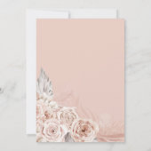 Boho Blume Hochzeit Einladung (Rückseite)