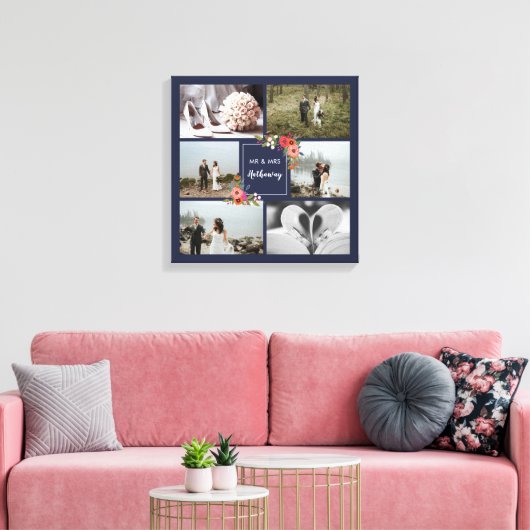 Boho Blume - Hochzeitfotomaterial Leinwanddruck (Insitu (Wohnzimmer))