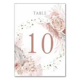 Boho-Blume in Aquarellfarben Tischnummer 10