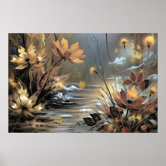 Boho Blume Kunst, Dichtung und Musik Poster (Vorne)