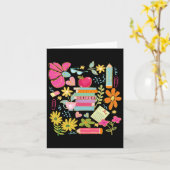 Boho Blume Lehrer Buch Apple Pencil Funny Back T Karte (Gelbe Blume)