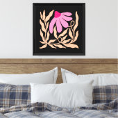 Boho-Blume Leinwanddruck (Insitu (Schlafzimmer))