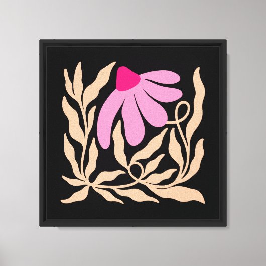 Boho-Blume Leinwanddruck (Vorderseite)