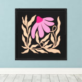 Boho-Blume Leinwanddruck (Insitu (Holzboden))