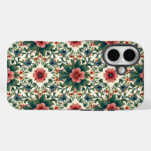 Boho Blume Magic - in den Farbtönen Grün und Rosa Case-Mate iPhone Hülle (Rückseite (Horizontal))