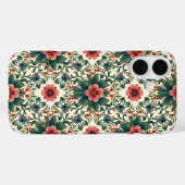 Boho Blume Magic - in den Farbtönen Grün und Rosa Case-Mate iPhone Hülle (Rückseite (Horizontal))