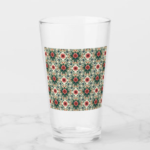 Boho Blume Magic - in den Farbtönen Grün und Rosa Glas