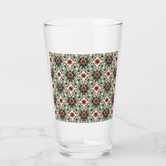 Boho Blume Magic - in den Farbtönen Grün und Rosa Glas (Vorderseite)