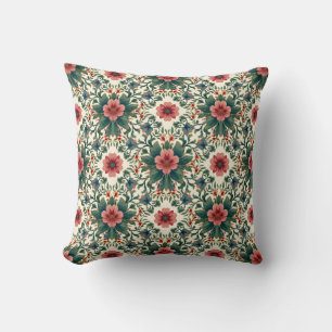 Boho Blume Magic - in den Farbtönen Grün und Rosa Kissen