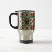 Boho Blume Magic - in den Farbtönen Grün und Rosa Reisebecher (Links)