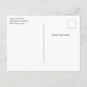 Boho Blume mit einem Dreamcatcher Save the Date Ankündigungspostkarte (Rückseite)