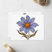 Boho-Blume Mitteilungskarte (Vorderseite/Rückseite Beispiel)