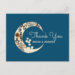 Boho Blume Moon Wedding Dankeschön Card Postkarte