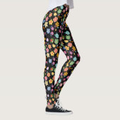 Boho Blume Muster B01.b Black BG Leggings (Rechts)