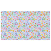 Boho Blume Muster B01.w Lblue BG Tischdecke (Vorderseite (Horizontal))