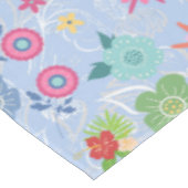 Boho Blume Muster B01.w Lblue BG Tischdecke (Schrägansicht)