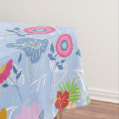 Boho Blume Muster B01.w Lblue BG Tischdecke (Beispiel)