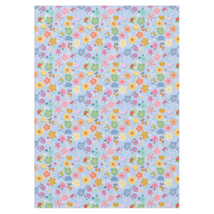 Boho Blume Muster B01.w Lblue BG Tischdecke