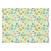 Boho Blume Muster B01.w LGreen BG Tischdecke (Vorderseite (Horizontal))