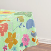 Boho Blume Muster B01.w LGreen BG Tischdecke (Beispiel)