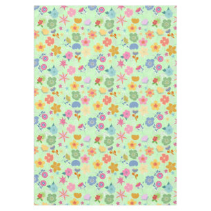Boho Blume Muster B01.w LGreen BG Tischdecke