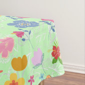 Boho Blume Muster B01.w LGreen BG Tischdecke (Beispiel)