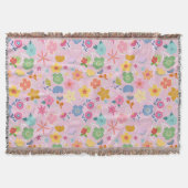 Boho Blume Muster B01.w LPink BG Decke (Vorderseite)