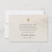 Boho Blume Orthodox Christliche Beerdigung Dankeskarte (Rückseite)