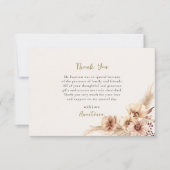 Boho Blume Pampas Grass Orthodoxe Taufe Dankeskarte (Vorderseite)