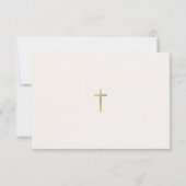 Boho Blume Pampas Grass Orthodoxe Taufe Dankeskarte (Rückseite)